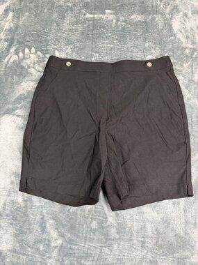 Rafaella Womens Black Dress Shorts with Side Slits 16